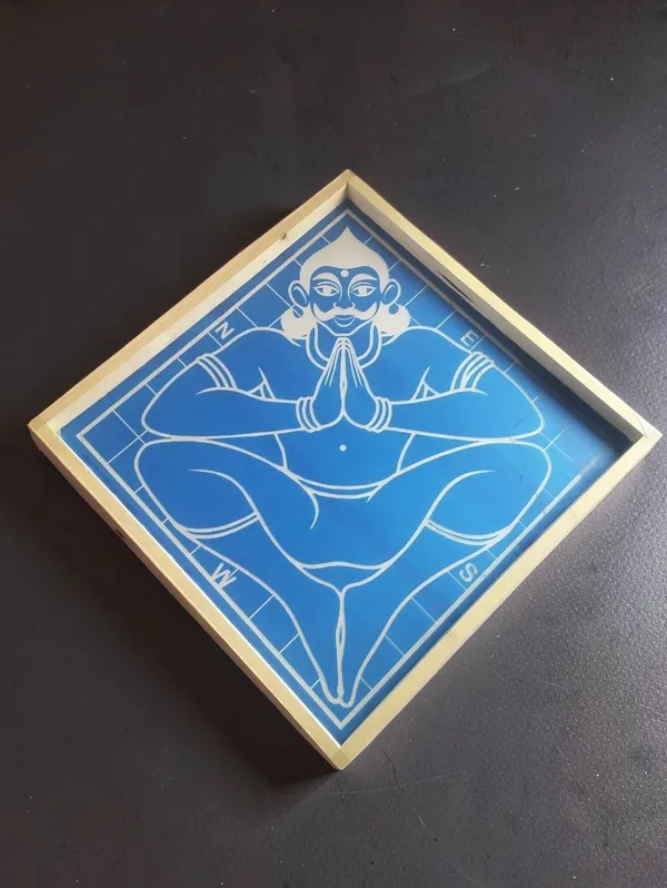 Vastu_Purusha_Model_2__Yantra_Rangoli_Design_Stencil_Wooden_Frame_pack_of_1_piece