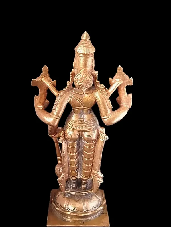 Brown_Copper_Idols_Of_God_Srinivasa_Perumal_6_Inches,_560_Garm_Pack_Of_1_Piece