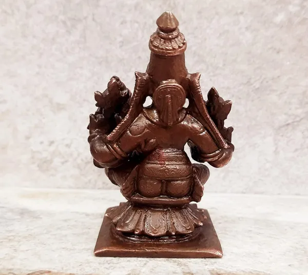 Brownish-Orange_Copper_Idols,_7.7_Cm,_Handmade_Lakshmi_Narayana_273G,_Patina_Antique_Finish,_Pack_Of_1_Piece