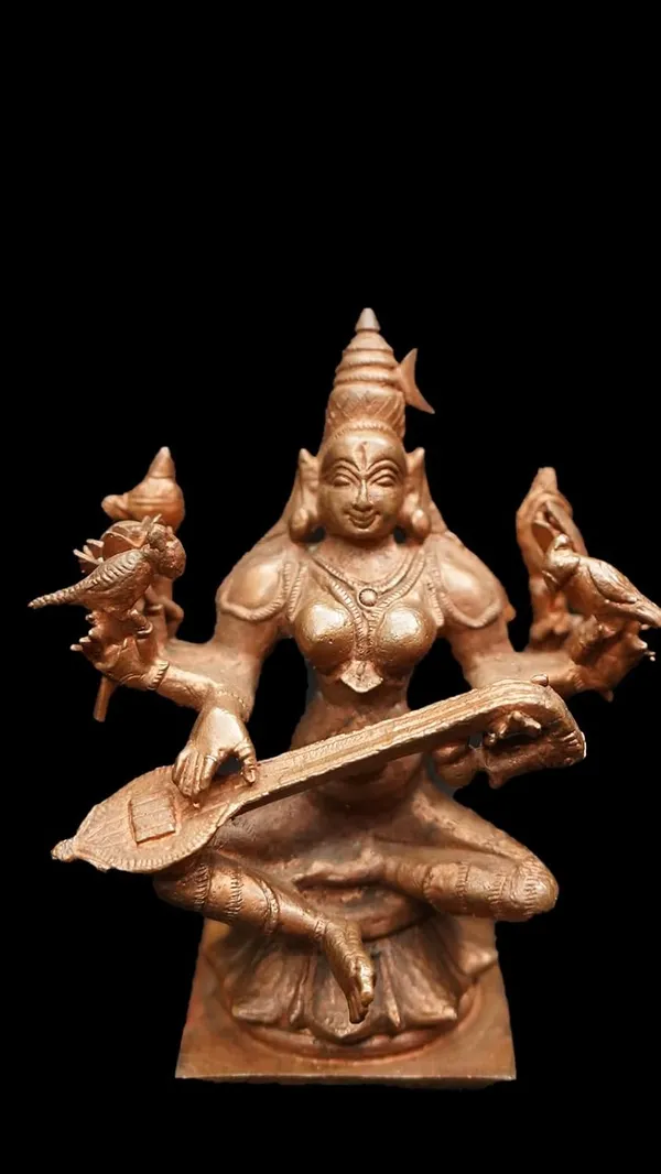 Brown_Copper_Idols_Rajamathangi,_3.7_Inches,_368G_Handmade_Pack_Of_1_Piece