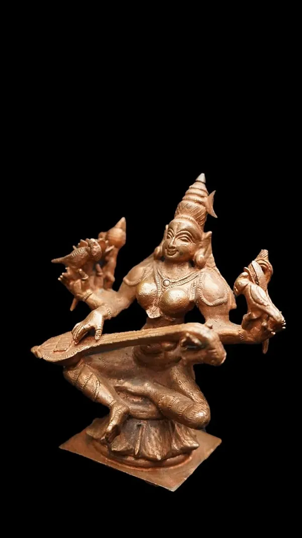 Brown_Copper_Idols_Rajamathangi,_3.7_Inches,_368G_Handmade_Pack_Of_1_Piece