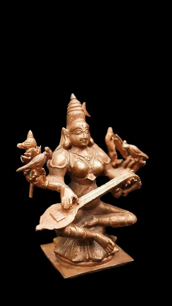Brown_Copper_Idols_Rajamathangi,_3.7_Inches,_368G_Handmade_Pack_Of_1_Piece