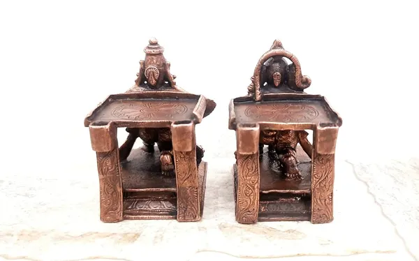 Brownish-Orange_Copper_Idols,_7.5_Cm,_Handmade_Hanuman_And_Garuda_Combo_610_G,_Patina_Antique_Finish,_Pack_Of_1_Piece