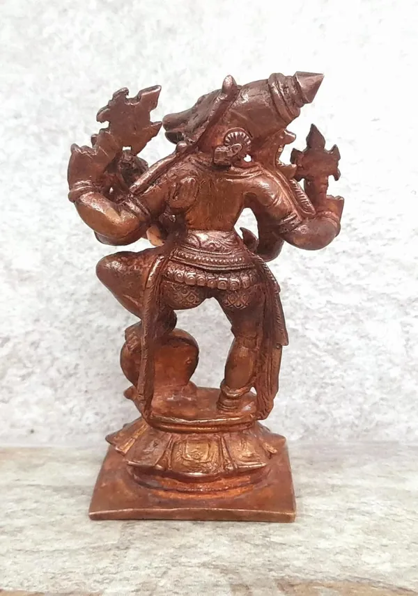Brownish-Orange_Copper_Idols,_3.5_Inches,_Handmade_Bhu_Varaha,_280G,_Patina_Antique_Finish,_Pack_Of_1_Piece