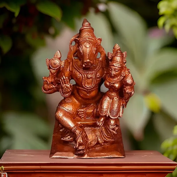 Brownish-Orange_Copper_Idols_India,_2.6_Inches,_Handmade_Bhu_Varaha_Perumal,_250G,_Patina_Antique_Finish,_Pack_Of_1_Piece