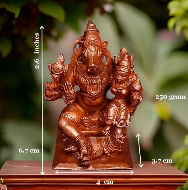 Brownish-Orange_Copper_Idols_India,_2.6_Inches,_Handmade_Bhu_Varaha_Perumal,_250G,_Patina_Antique_Finish,_Pack_Of_1_Piece