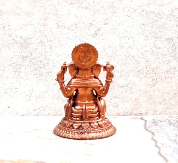 Brownish-Orange_Copper_Idols,_4.8_Cm,_Handmade_Little_Ganesh_70Grams,_Patina_Antique_Finish,_Pack_Of_1_Piece