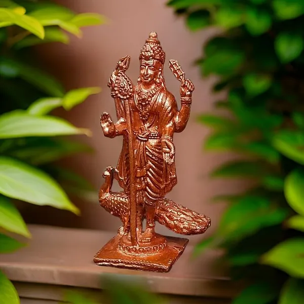 Brownish-Orange_Copper_Idols_India,_Handmade_Murugar_2.6_Inches,_80G,_Pack_Of_1_Piece