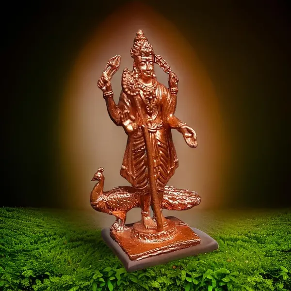 Brownish-Orange_Copper_Idols_India,_Handmade_Murugar_2.6_Inches,_80G,_Pack_Of_1_Piece