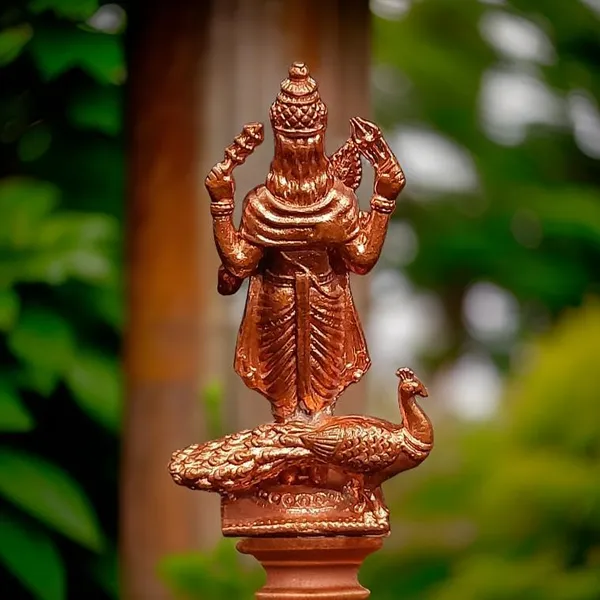 Brownish-Orange_Copper_Idols_India,_Handmade_Murugar_2.6_Inches,_80G,_Pack_Of_1_Piece