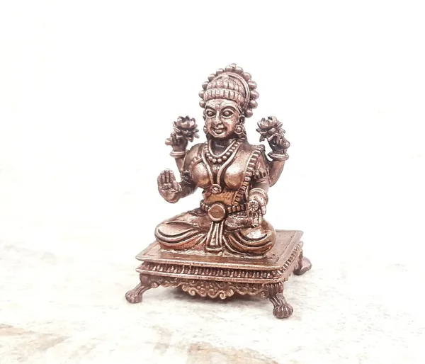 Brownish-Orange_Copper_Idols_India,_2.5_Inches,_Handmade_Lakshmi_Idol,_122G,_Patina_Antique_Finish,_Pack_Of_1_Piece