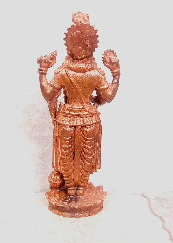 Brown_Copper_Idols_Of_God_Guruvayurappan,_Height_9.5_Cm,_147_Gram,_Handmade,_Pack_Of_1_Piece