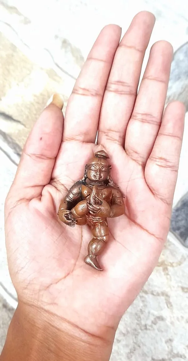 Brownish-Orange_Copper_Bal_Krishna_Sucking_His_Toe,_2.1_Inches,,_60G,_Patina_Antique_Finish,_Pack_Of_1_Piece
