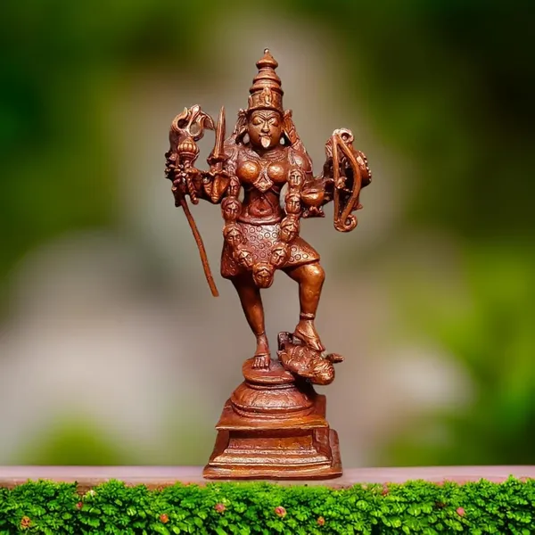 Brownish-Orange_Copper_Idols_Of_God_Kaliamman_5.7_Inches,_620G,_Patina_Antique_Finish,_Pack_Of_1_Piece