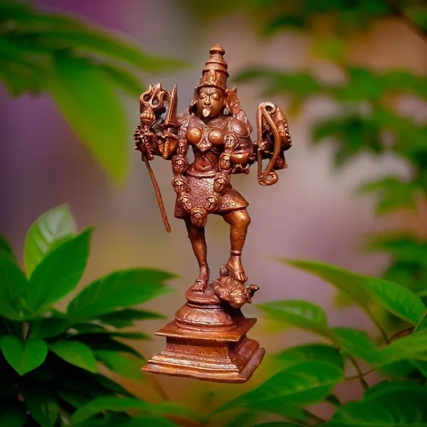 Brownish-Orange_Copper_Idols_Of_God_Kaliamman_5.7_Inches,_620G,_Patina_Antique_Finish,_Pack_Of_1_Piece