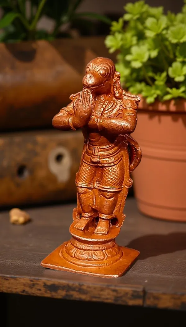 Brown_Copper_God_Idols_Hanuman,_2.3_Inches,_60G,_Patina_Antique_Finish,_Pack_Of_1_Piece