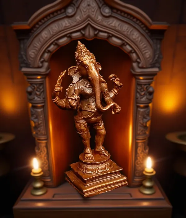 Brown_Copper_Idols_India,_3.3_Inches,_Handmade_Standing_Ganesh_Idol_139Gram,_Patina_Antique_Finish,_Pack_Of_1_Piece