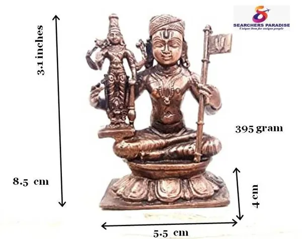 Brownish-Orange_Copper_Idols,_8.5_Cm,_Handmade_Manavala_Mahamuni_Holding_Vishnu_395_G,_Patina_Antique_Finish,_Pack_Of_1_Piece