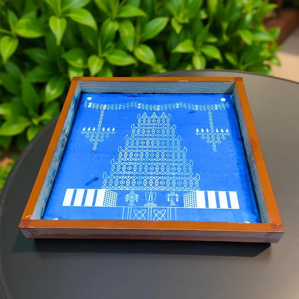 Searchers_Paradise_Temple_Gopuram_Kolam_Rangoli_Stencil_Wooden_10x10_Inches_Pack_of_1_Piece
