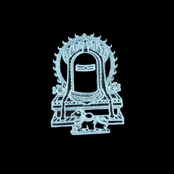 Searchers_Paradise_Shivling_with_Nandi_Rangoli_Stencil_Wooden_5x5_Inches_Pack_of_1_Piece