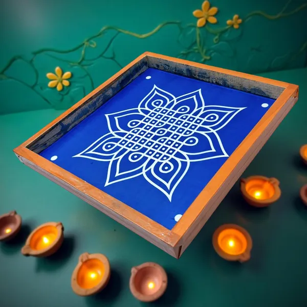 Searchers_Paradise_Kambi_Kolam_Model_7_Rangoli_Stencil_Wooden_10x10_Inches_Pack_of_1_Piece