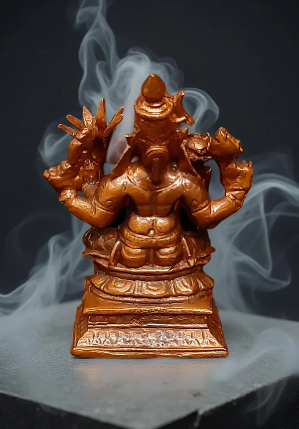 Brown_Copper_God_Idols_Raja_Rajeshwari,_3.3_Inches_280_Gram,_Patina_Antique_Finish,_Pack_Of_1_Piece