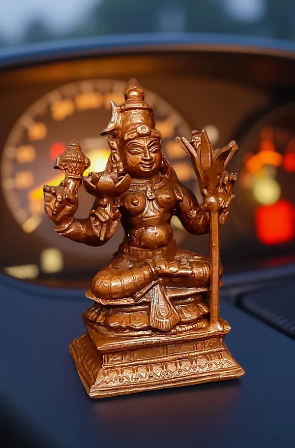Brown_Copper_God_Idols_Raja_Rajeshwari,_3.3_Inches_280_Gram,_Patina_Antique_Finish,_Pack_Of_1_Piece