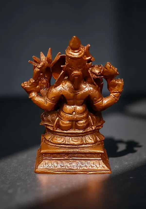 Brown_Copper_God_Idols_Raja_Rajeshwari,_3.3_Inches_280_Gram,_Patina_Antique_Finish,_Pack_Of_1_Piece
