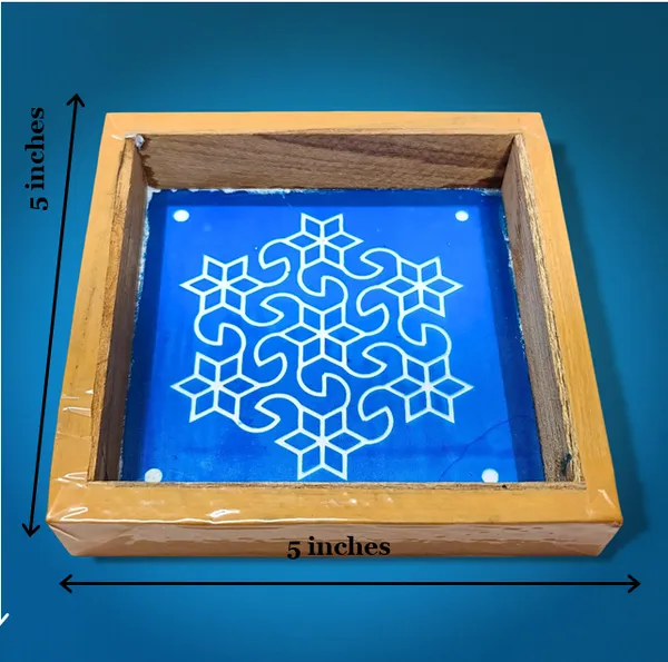 Searchers_Paradise_Star_Pulli_Kolam_Rangoli_Stencil_Wooden_5x5_Inches_Pack_of_1_Piece