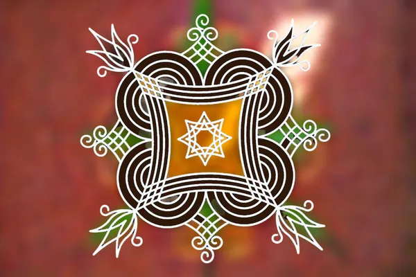 Searchers_Paradise_Iyengar_Padi_Kolam_Rangoli_Stencil_Model_5_Wooden_10x10_Inches_Pack_of_1_Piece