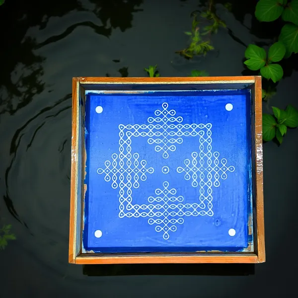 Searchers_Paradise_Kambi_Kolam_Model_4_Rangoli_Stencil_Wooden_10x10_Inches_Pack_of_1_Piece