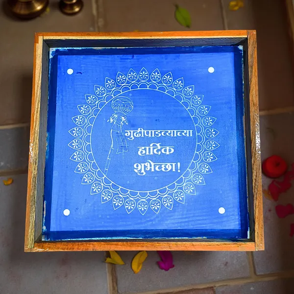 Searchers_Paradise_Gudi_Padwa_Rangoli_Stencil_Wooden_10x10_Inches_Pack_of_1_Piece