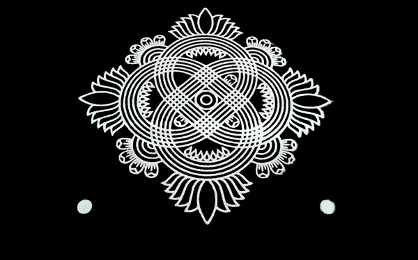 Searchers_Paradise_Padi_Kolam_Model_3_Rangoli_Stencil_Wooden_10x10_Inches_Pack_of_1_Piece