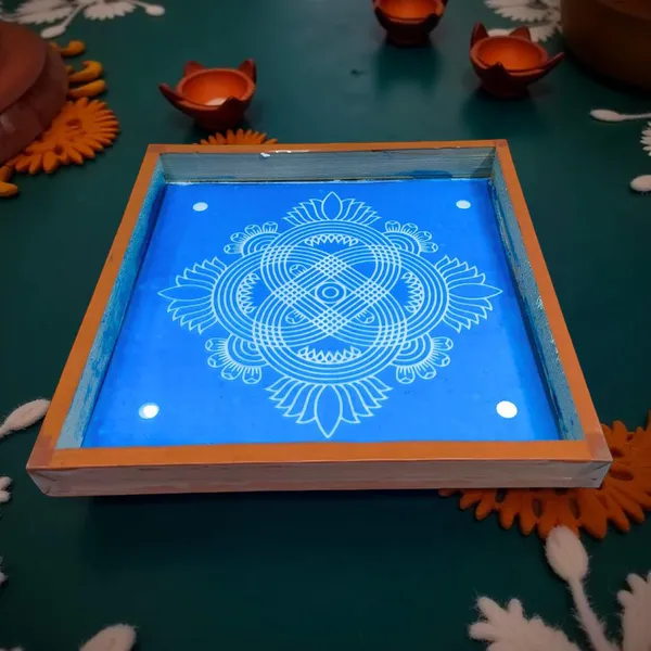 Searchers_Paradise_Padi_Kolam_Model_3_Rangoli_Stencil_Wooden_10x10_Inches_Pack_of_1_Piece