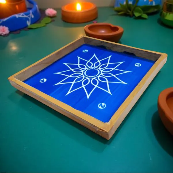 Searchers_Paradise_Lotus_Flower_Rangoli_Stencil_Wooden_10x10_Inches_Pack_of_1_Piece