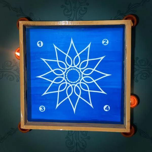 Searchers_Paradise_Lotus_Flower_Rangoli_Stencil_Wooden_10x10_Inches_Pack_of_1_Piece
