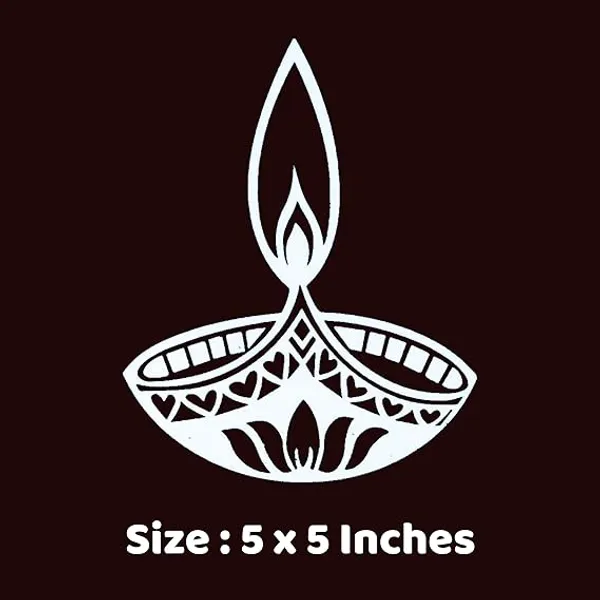 Searchers_Paradise_Agal-Diya-Kolam-Rangoli-Stencil_5_*_5_Inches_Pack_of_1_Piece