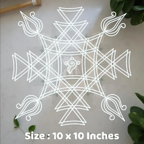 Searchers_Paradise_Iyengar_Padi_Kolam_Rangoli_Stencil_Model_1_Wooden_10×10_Inches_Pack_of_1_piece