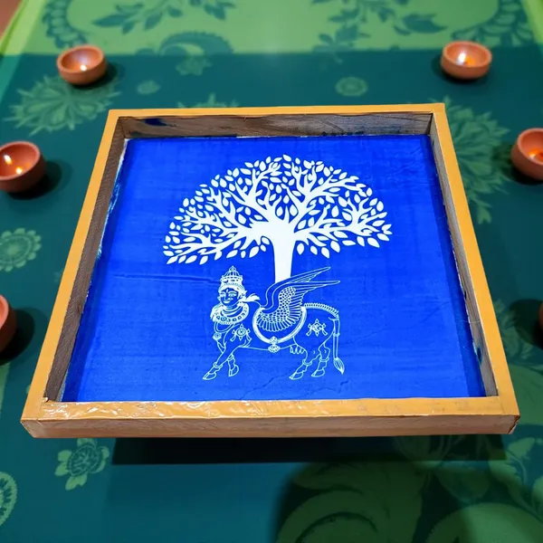 Searchers_Paradise_Karpaga_Virutcham_Tree_With_Kamadhenu_Rangoli_Stencil_Wooden_10x10_Inches_Pack_of_1_Piece