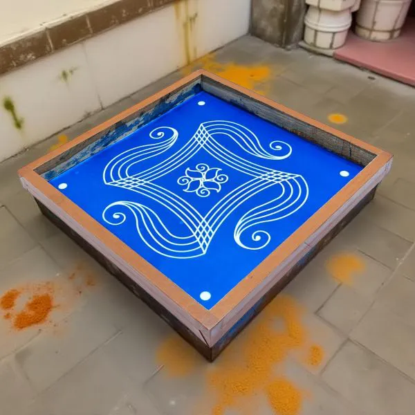 Searchers_Paradise_Iyengar_Padi_Kolam_Rangoli_Stencil_Model_3_Wooden_10×10_Inches_Pack_of_1_piece