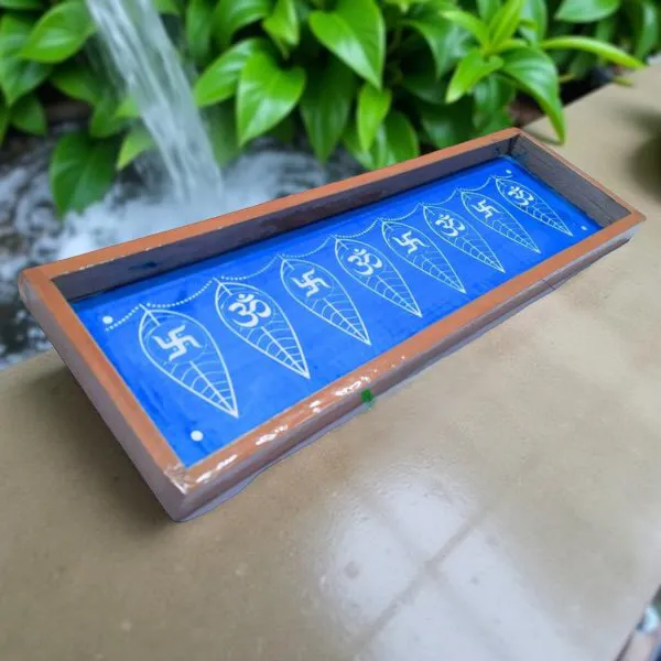 Searchers_Paradise_Mango_Leaf_Toran_Rangoli_Stencil_Wooden_17x5_Inches_Pack_of_1_Piece