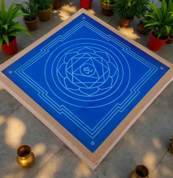 pratyangira_Yantra_Rangoli_Design_Stencil_Wooden_Frame_pack_of_1_piece