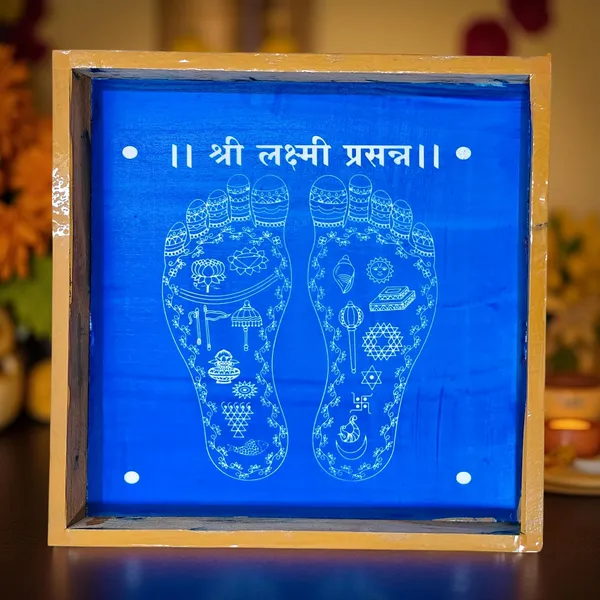 Searchers_Paradise_Shri_Laxmi_Prasanna_Rangoli_Stencil_Wooden_10x10_Inches_Pack_of_1_Piece