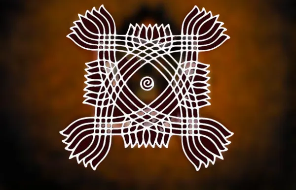 Searchers_Paradise_Padi_Kolam_Model_6_Rangoli_Stencil_Wooden_10x10_Inches_Pack_of_1_Piece