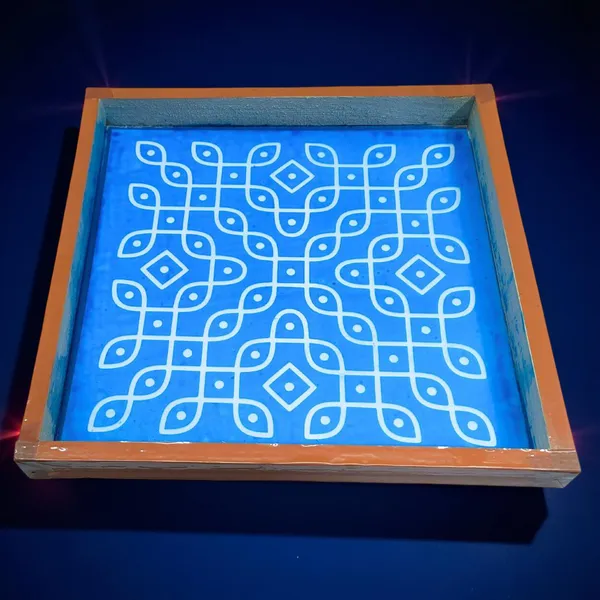 Searchers_Paradise_Kambi_Kolam_Model_2_Rangoli_Stencil_Wooden_10x10_Inches_Pack_of_1_Piece