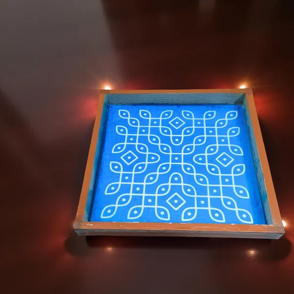 Searchers_Paradise_Kambi_Kolam_Model_2_Rangoli_Stencil_Wooden_10x10_Inches_Pack_of_1_Piece