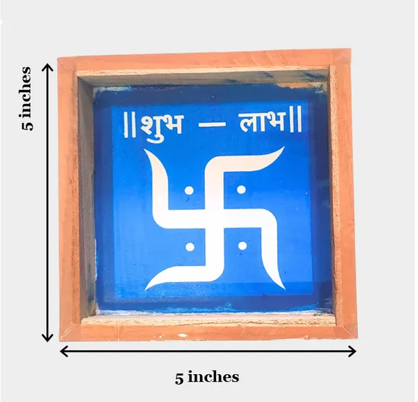 Searchers_Paradise_Swastik_Shub_Labh_Rangoli_Stencil_Wooden_5x5_Inches_Pack_of_1_Piece