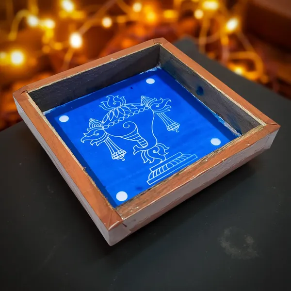 Searchers_Paradise_Shankh_Rangoli_Stencil_Wooden_5x5_Inches_Pack_of_1_Piece