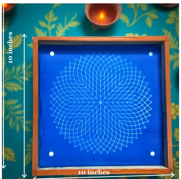 Searchers_Paradise_Sahasradala_Padma_Rangoli_Stencil_Wooden_10x10_Inches_Pack_of_1_Piece