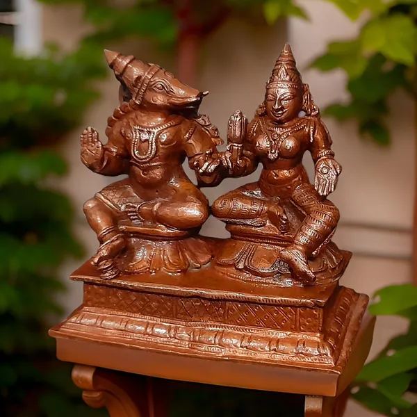 Brownish_Copper_Idols_Of_God_Lakshmi_Bhoo_Varaghar,_3.3_Inches,_650G,_Patina_Antique_Finish,_Pack_Of_1_Piece